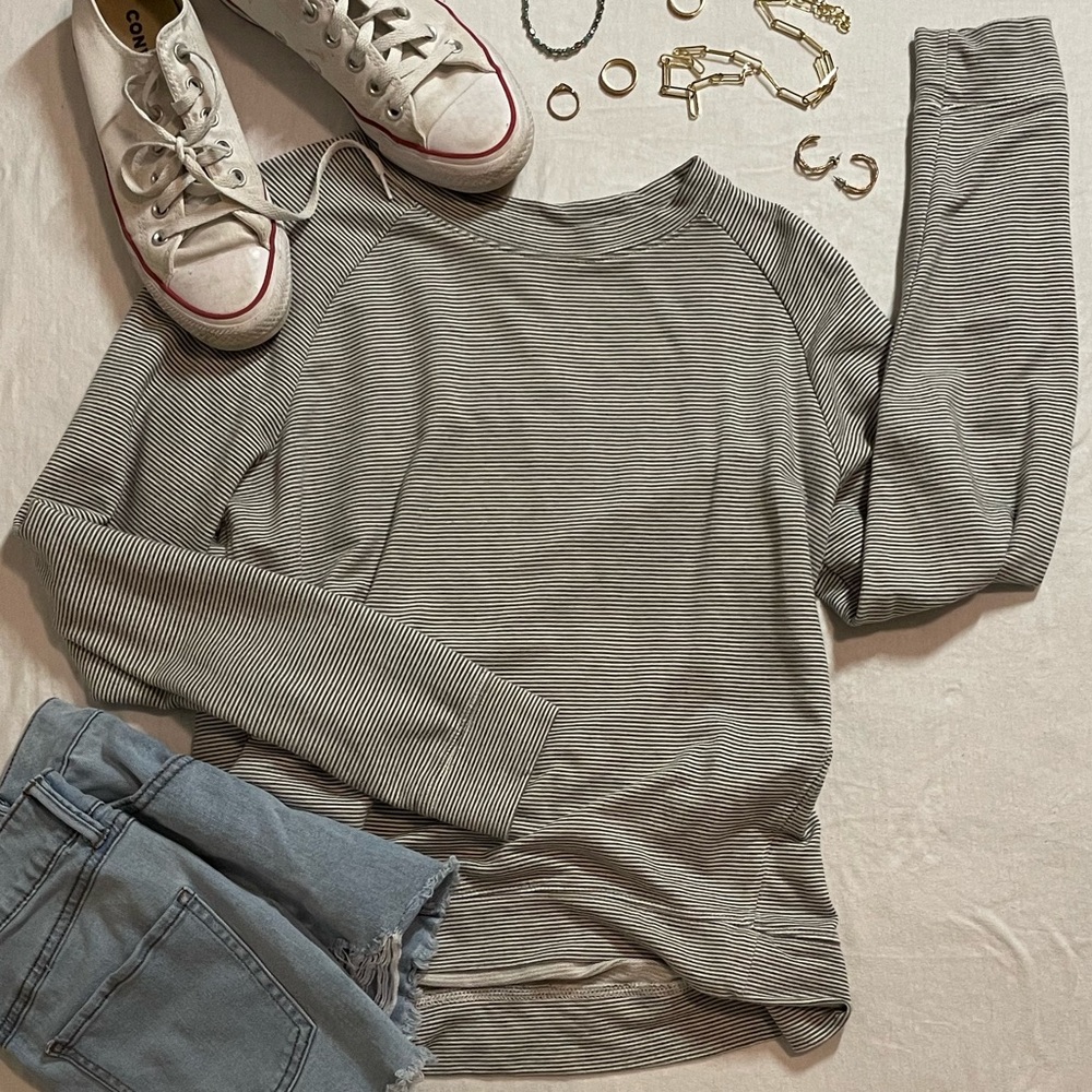 Striped Long Sleeve Sweatshirt